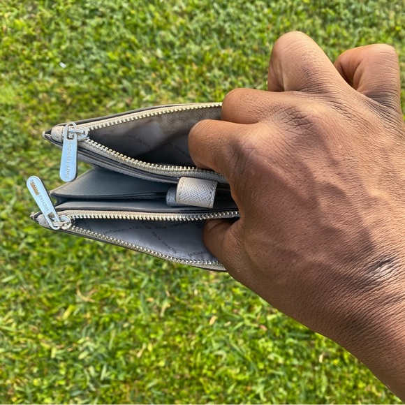 Michael Kors Signature Women's Double Zip Wallet, Aluminum  Michael Kors Gray - Picture 12 of 12